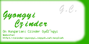 gyongyi czinder business card